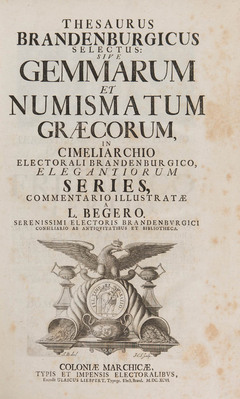 13955
<br/>
Thesaurus Brandenburgicus selectus : sive gemmarium et numismatum Graecorum in cimeliarchio electorali Brandenburgico, Elegantiorum Series, commentario illustratae - 1
<br/>
<em></em>